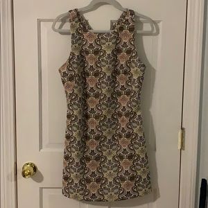 zara patterned shift dress